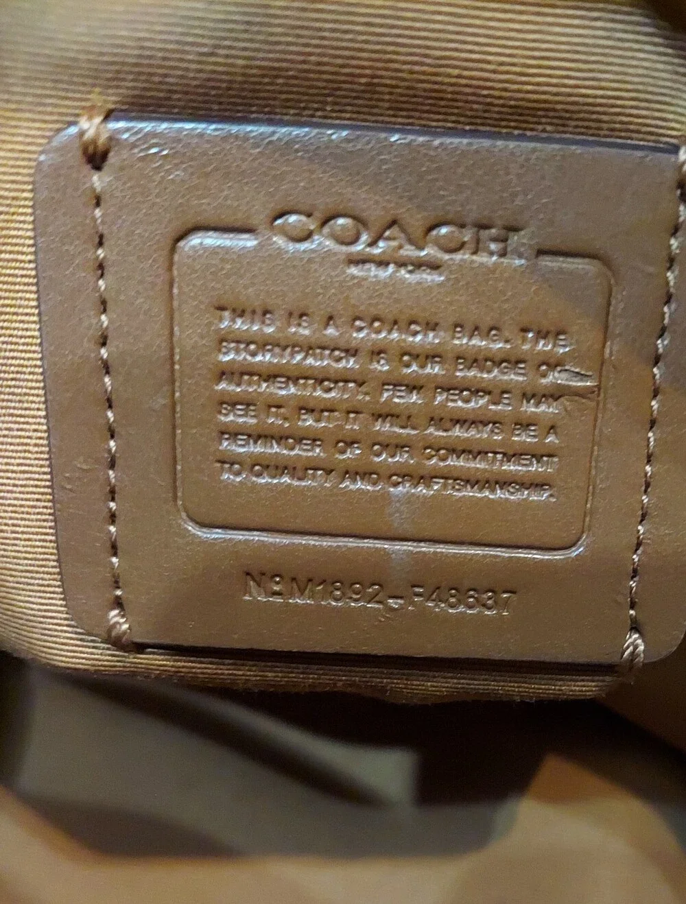 Coach Leather Bay Zip Shoulder Tote Bag W/ Gold Tone HW